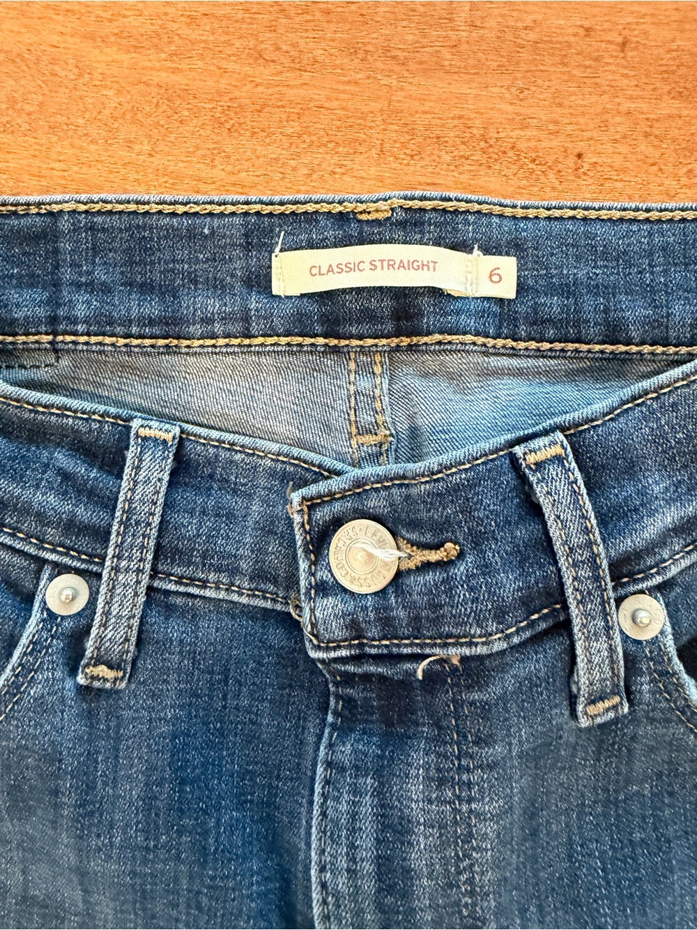 Levi's Indigo Blue Straight-Leg Jeans - Picture 5 of 5